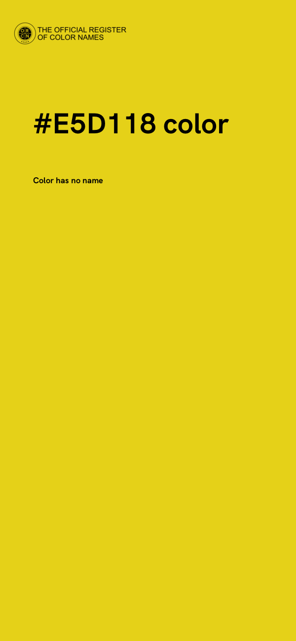 #E5D118 color image