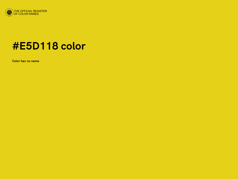 #E5D118 color image
