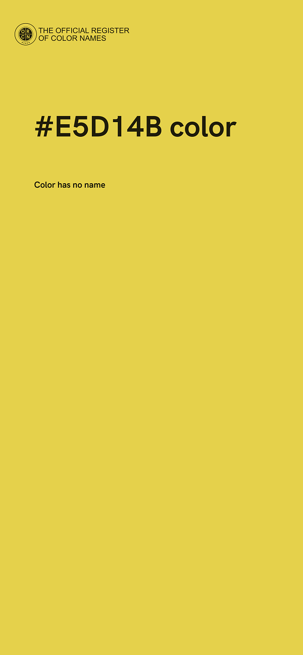 #E5D14B color image
