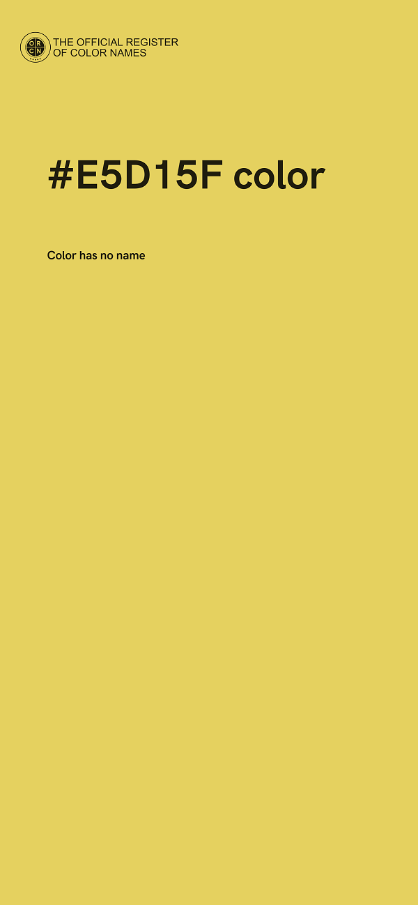 #E5D15F color image