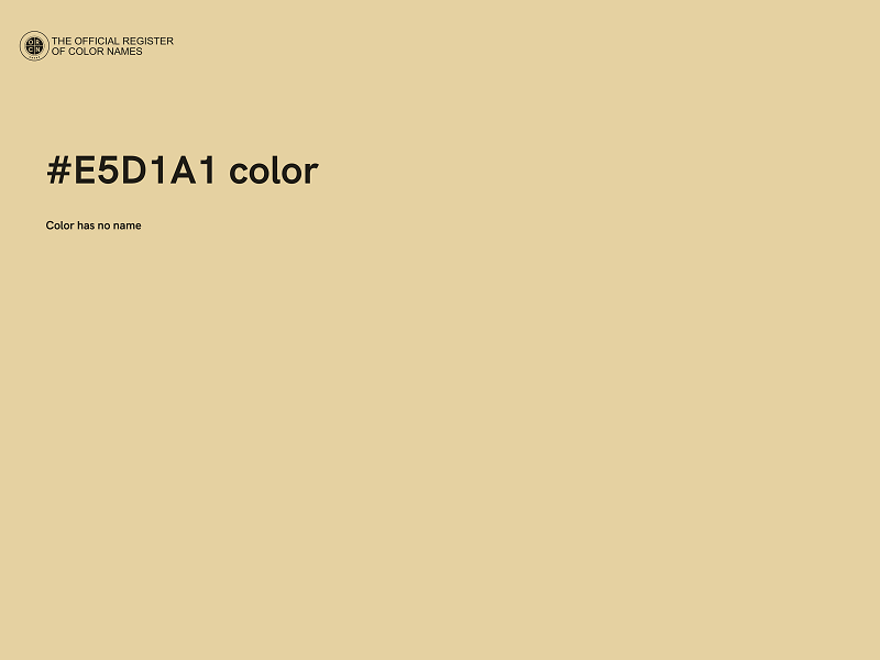 #E5D1A1 color image