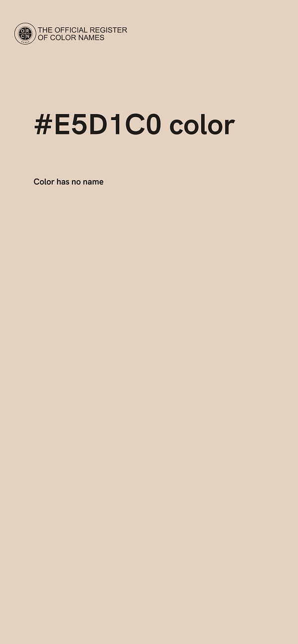#E5D1C0 color image