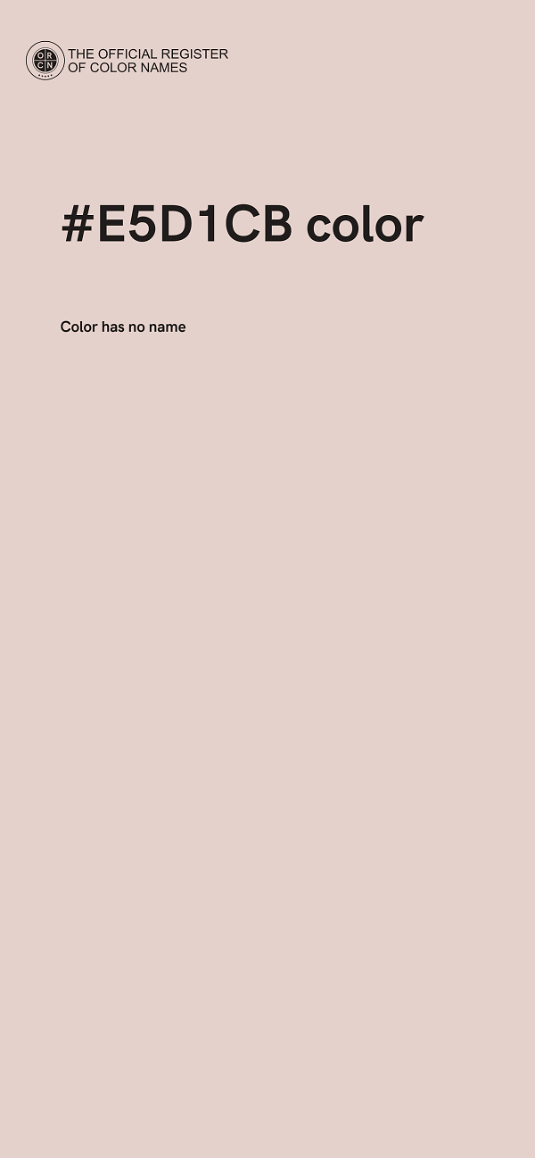 #E5D1CB color image