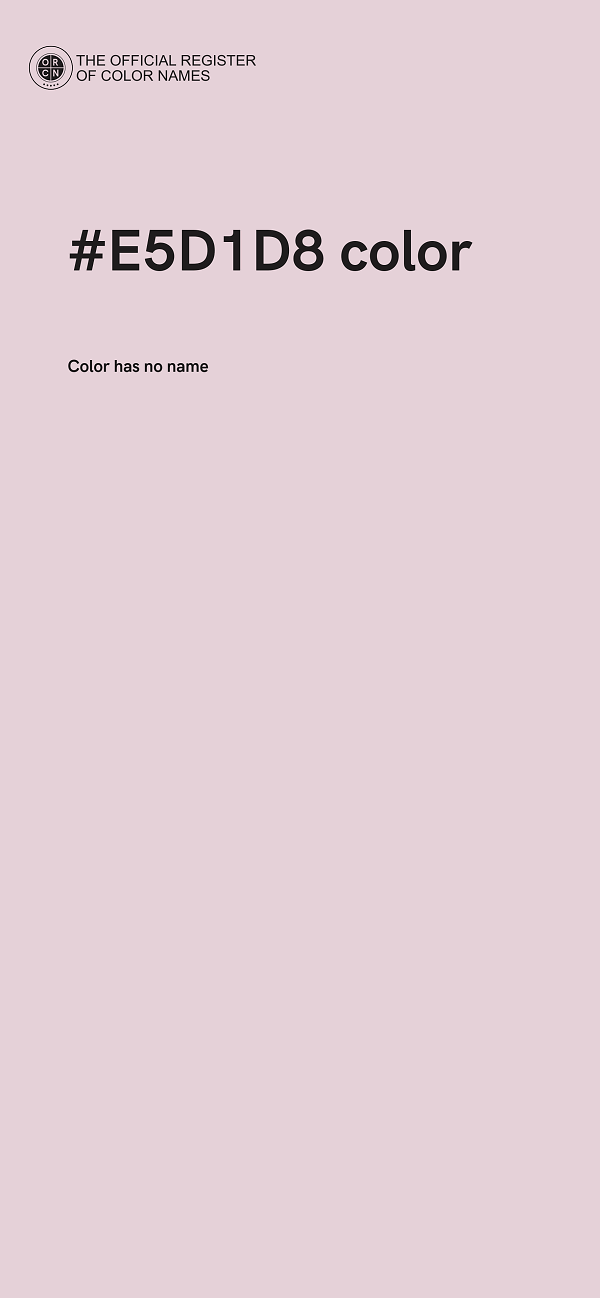 #E5D1D8 color image