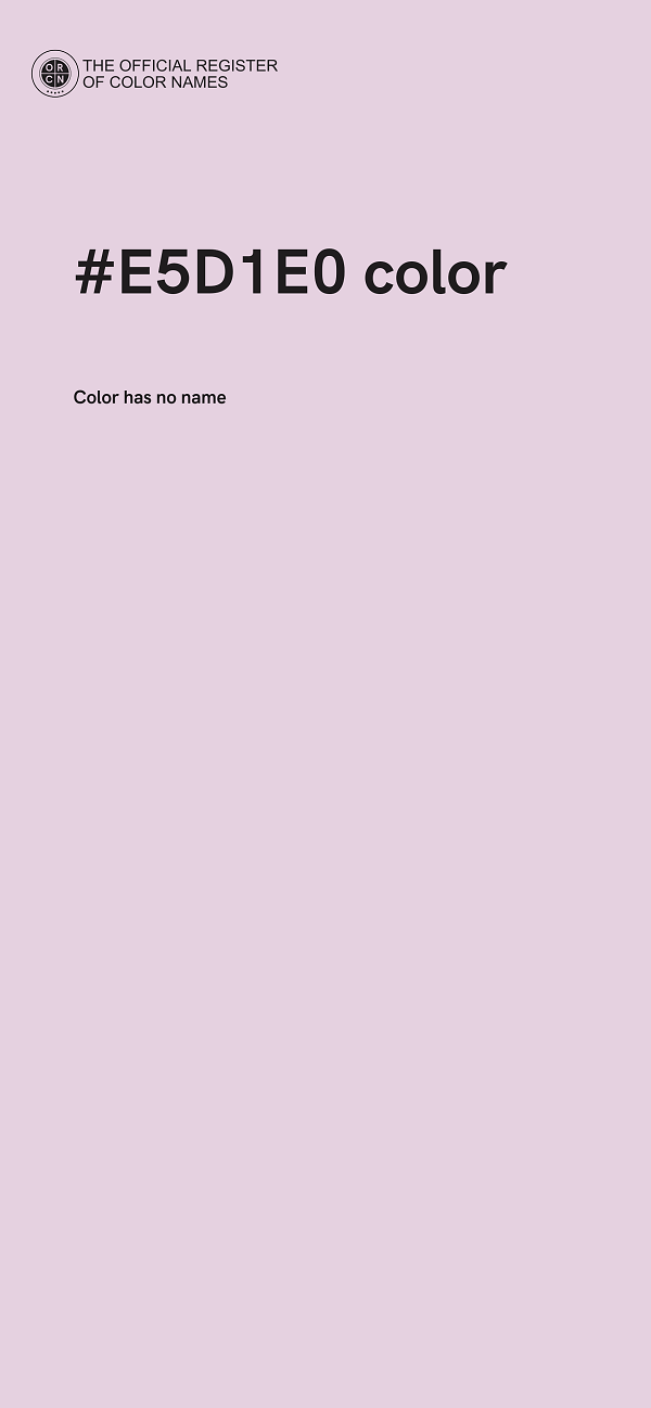 #E5D1E0 color image