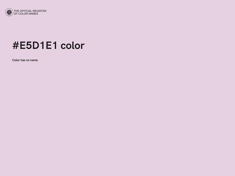 #E5D1E1 color image