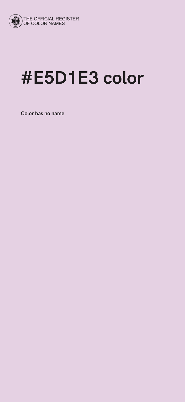#E5D1E3 color image