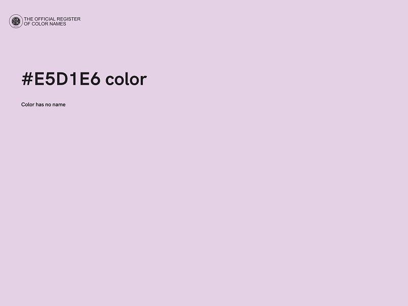 #E5D1E6 color image