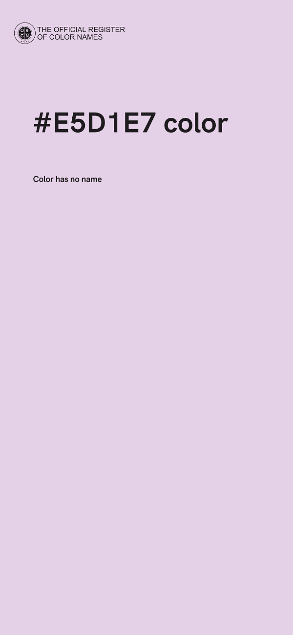 #E5D1E7 color image