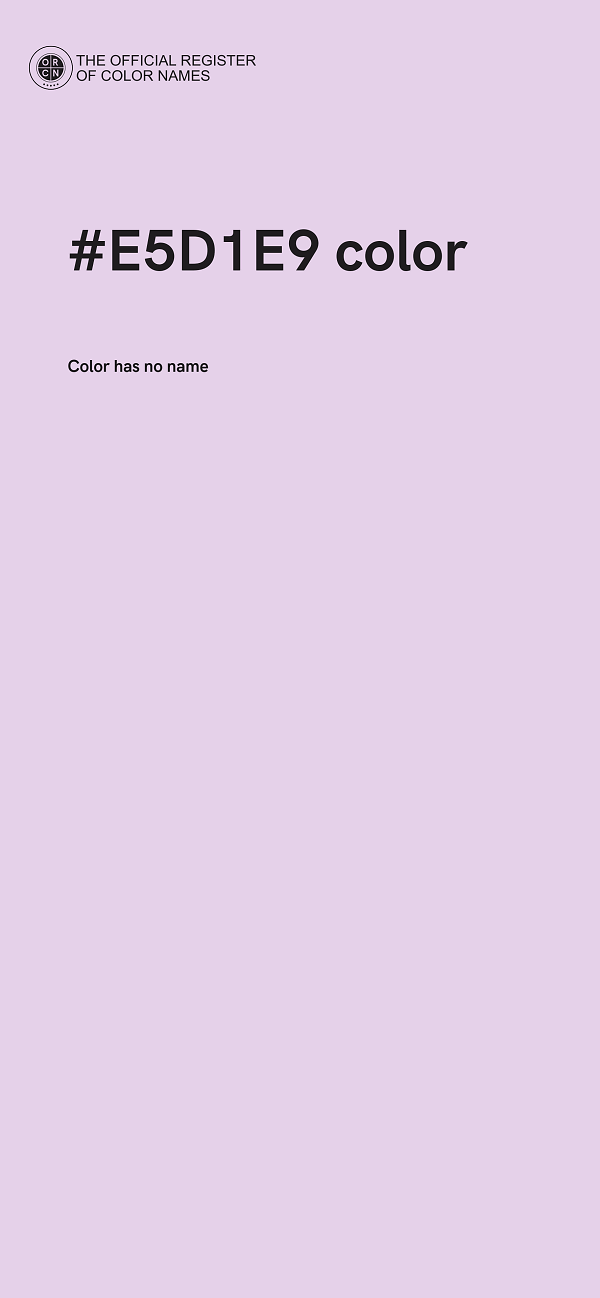 #E5D1E9 color image