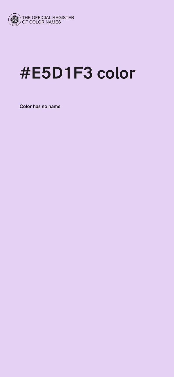 #E5D1F3 color image