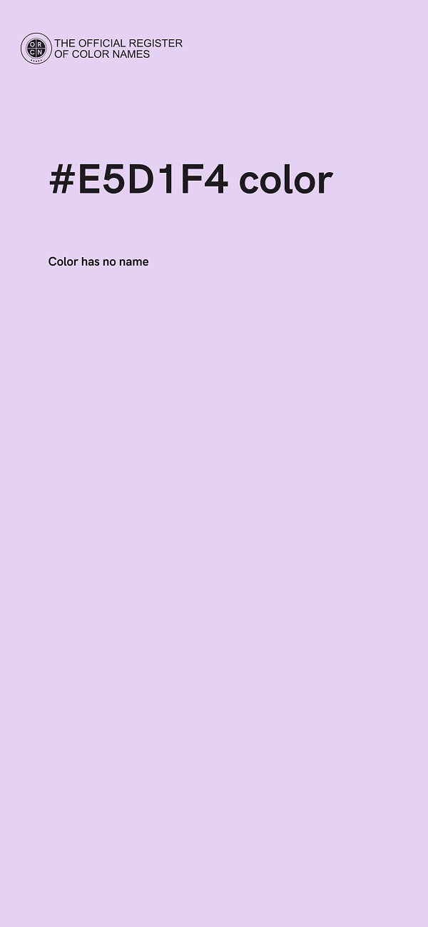 #E5D1F4 color image