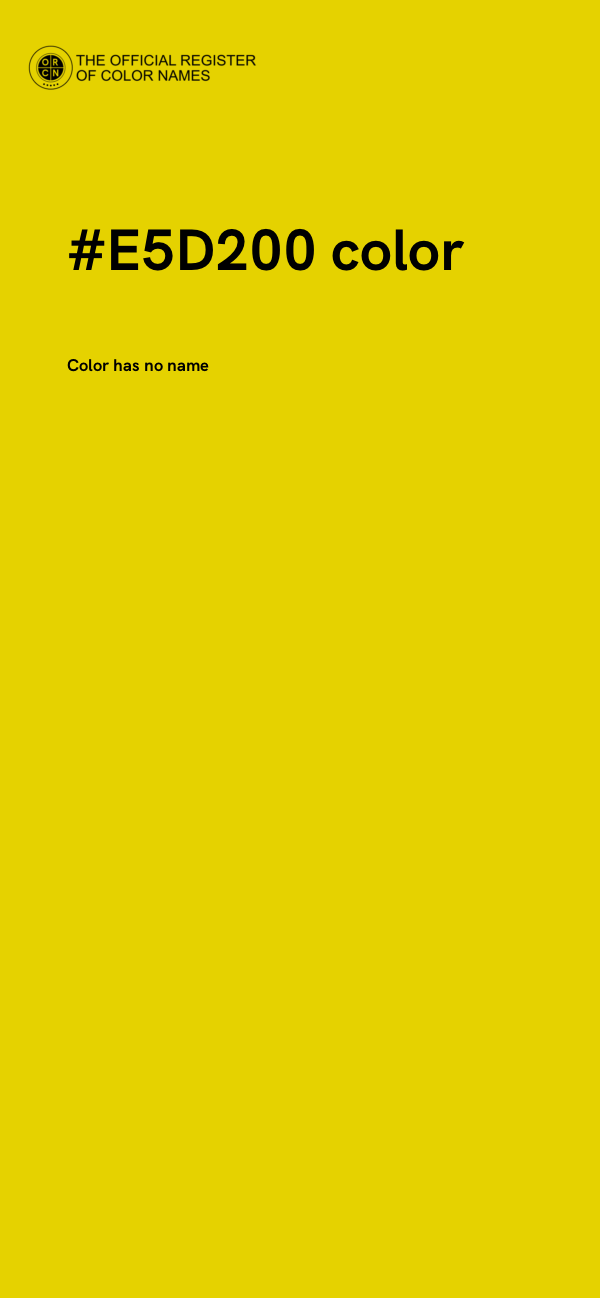 #E5D200 color image