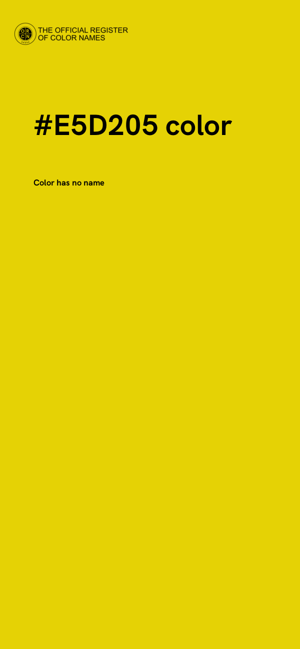 #E5D205 color image