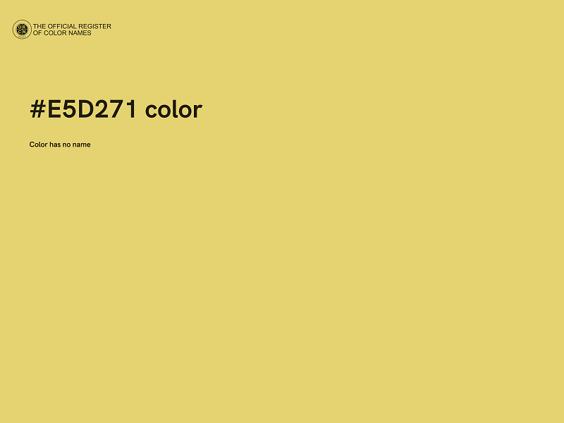 #E5D271 color image