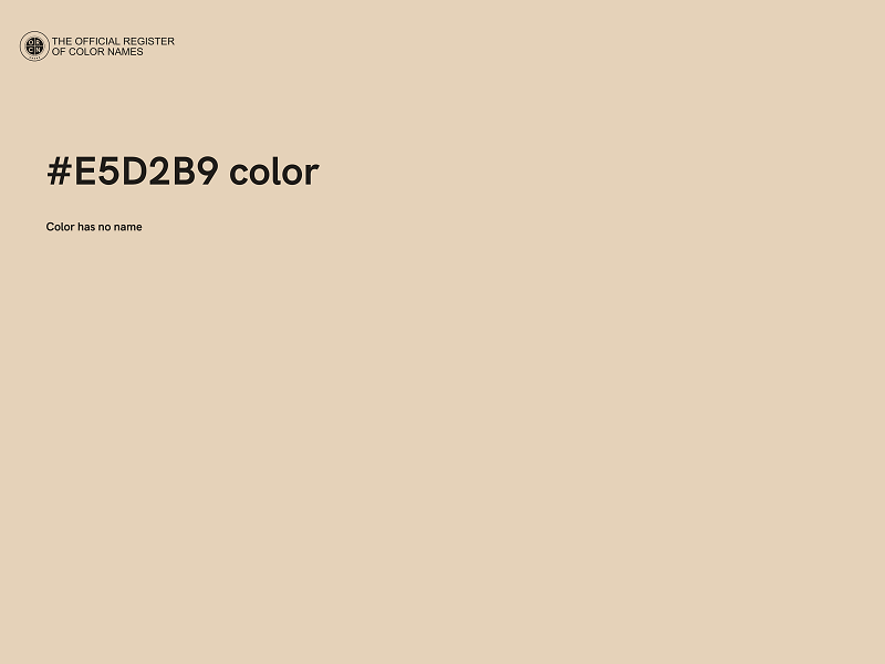 #E5D2B9 color image