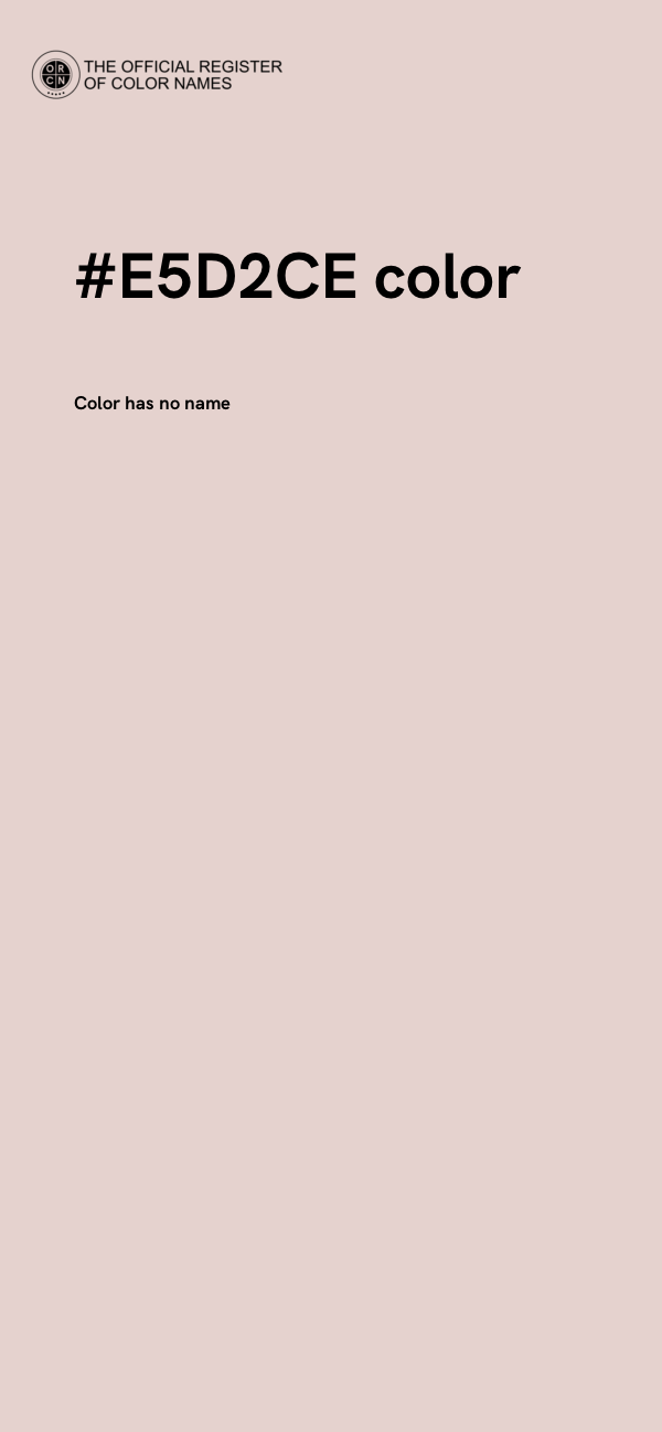 #E5D2CE color image