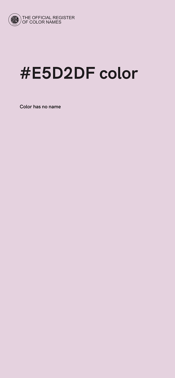 #E5D2DF color image