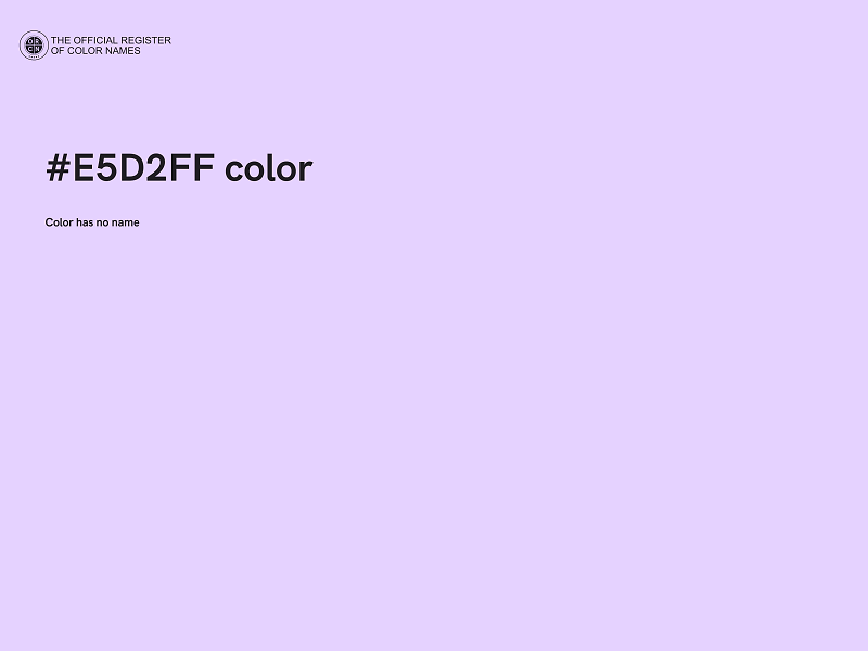 #E5D2FF color image