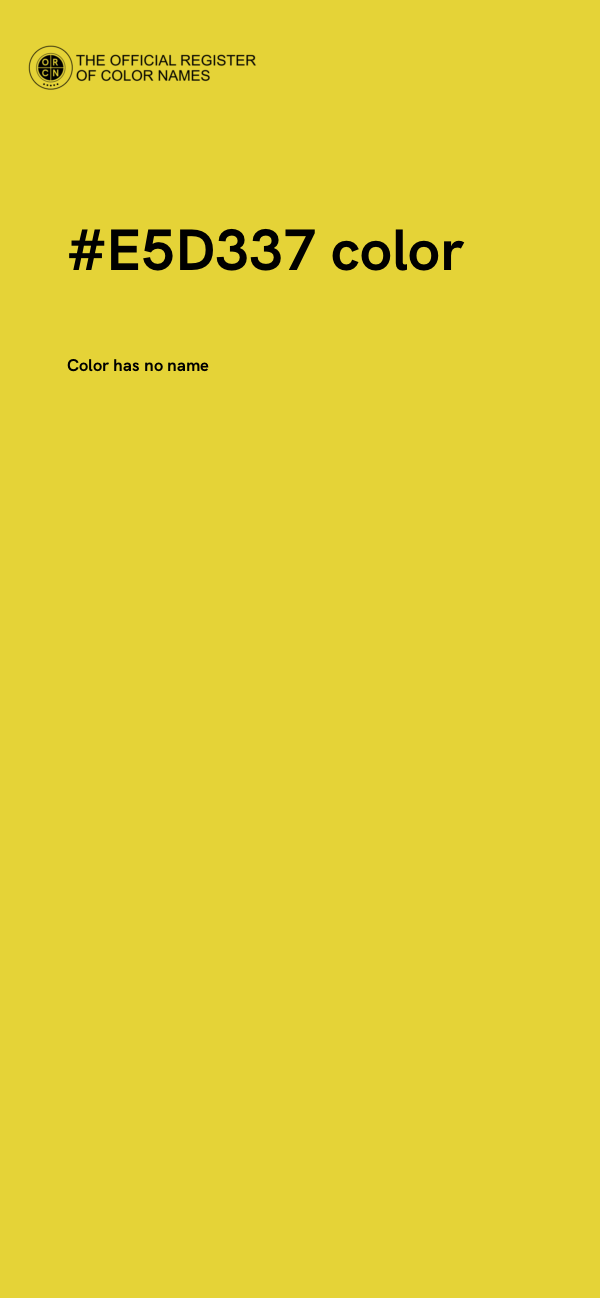 #E5D337 color image