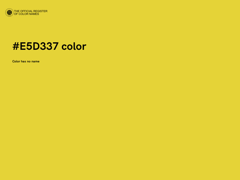 #E5D337 color image