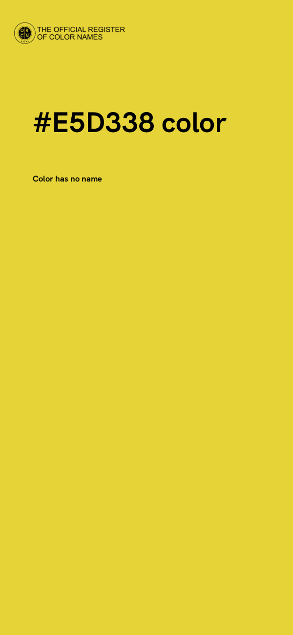#E5D338 color image