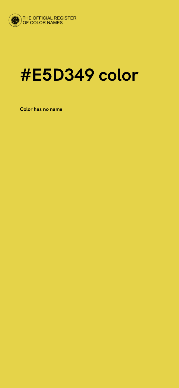 #E5D349 color image