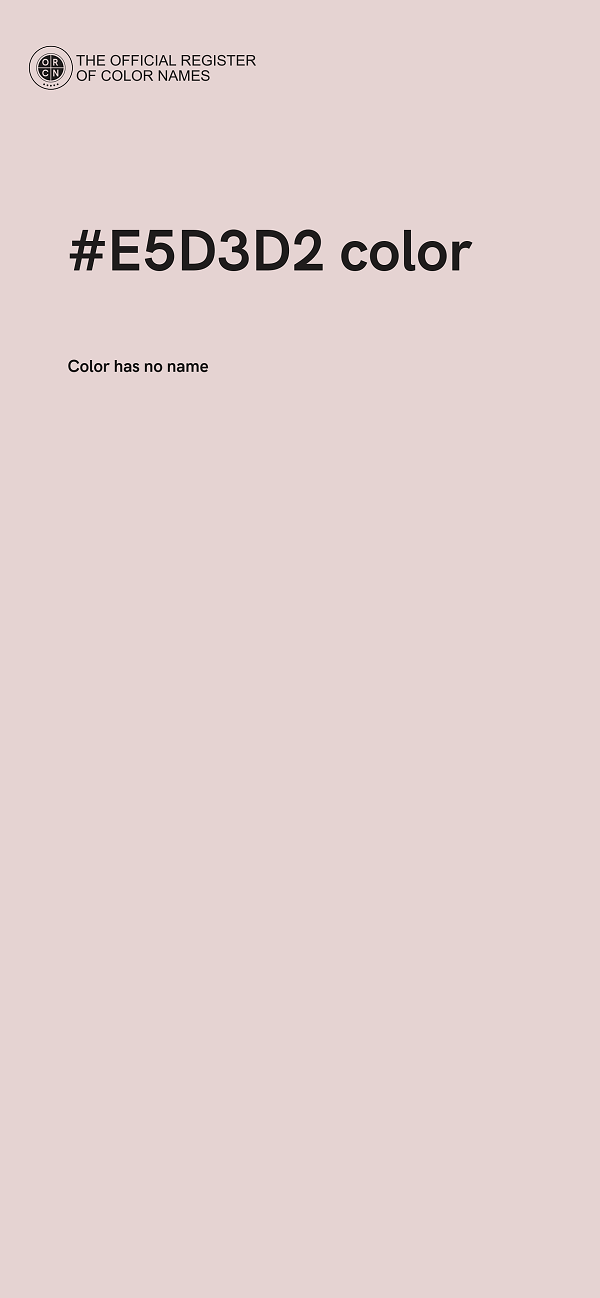 #E5D3D2 color image