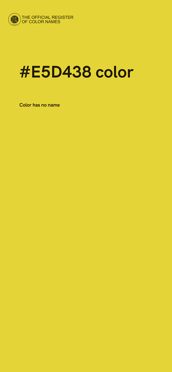 #E5D438 color image