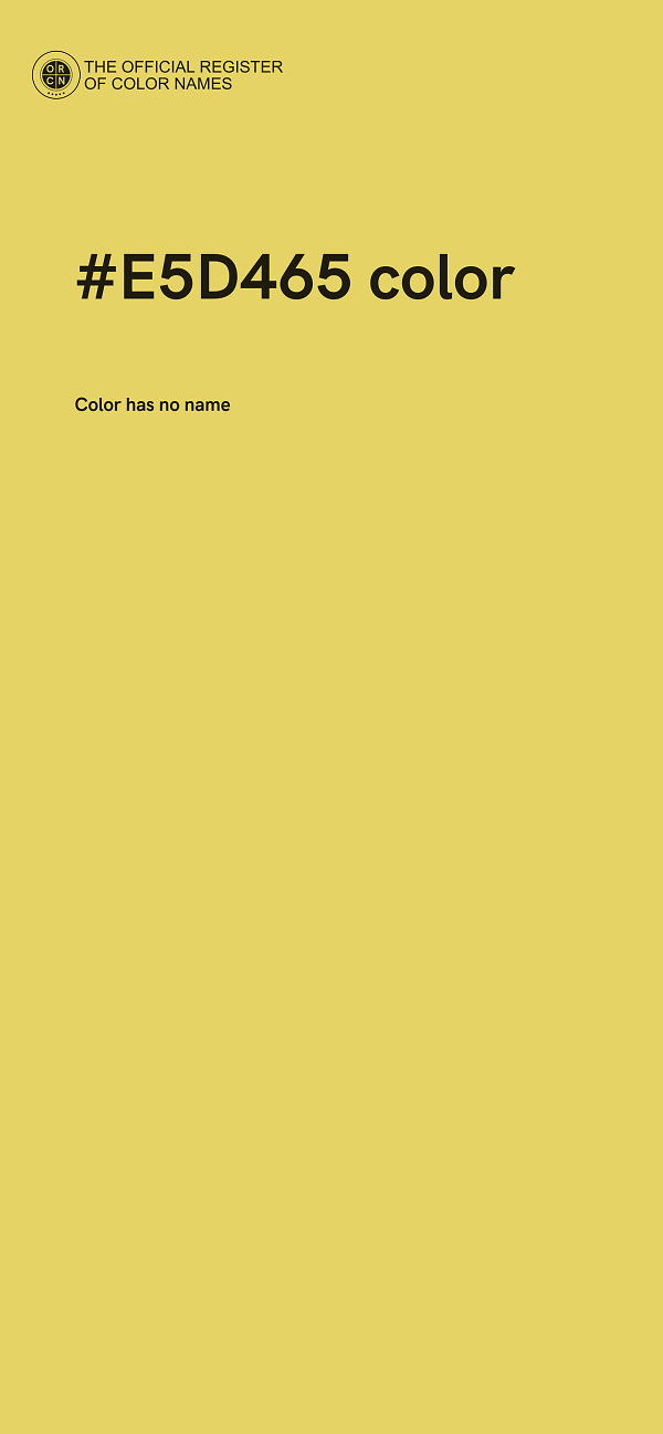#E5D465 color image