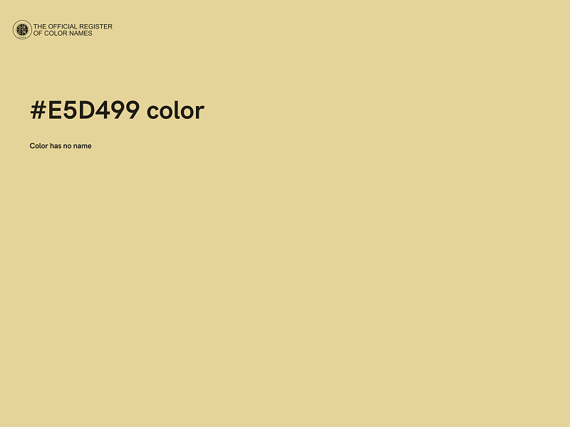 #E5D499 color image