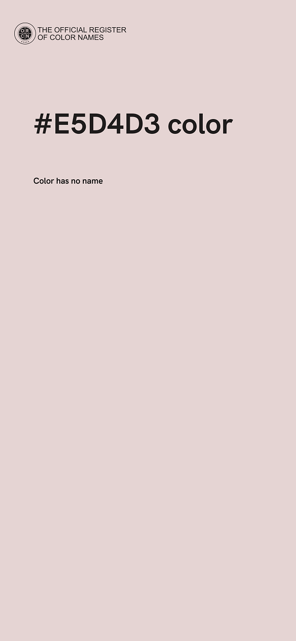 #E5D4D3 color image