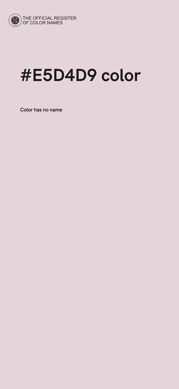 #E5D4D9 color image