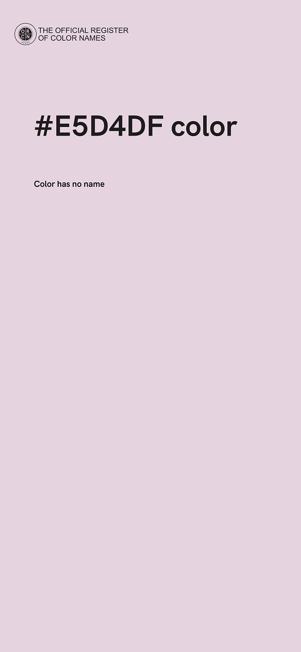 #E5D4DF color image