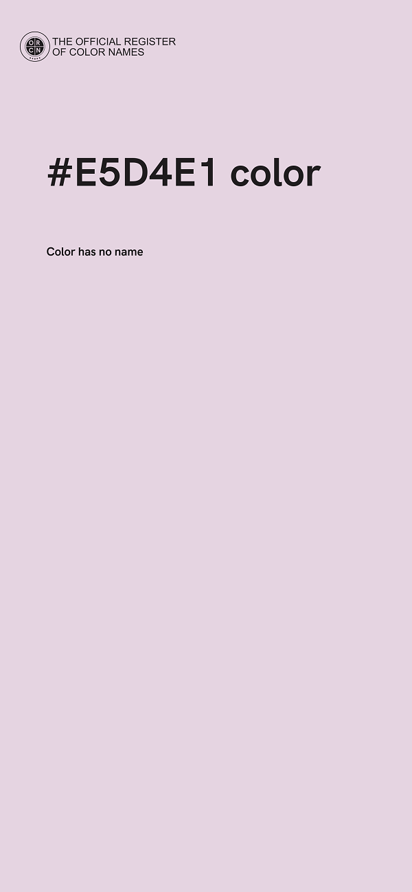 #E5D4E1 color image