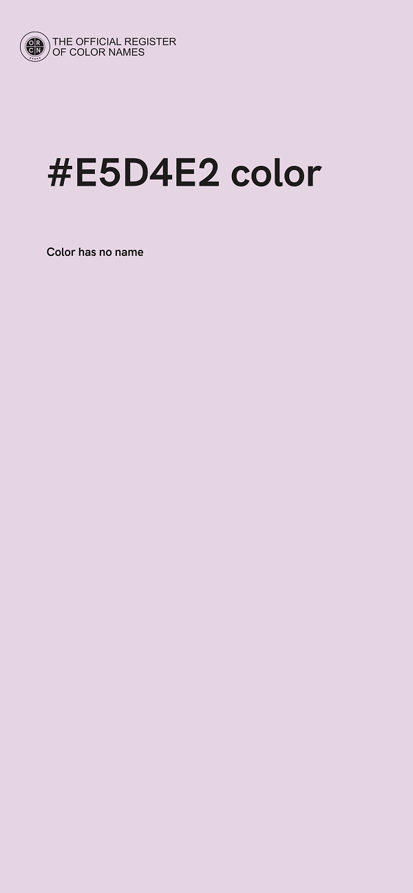 #E5D4E2 color image