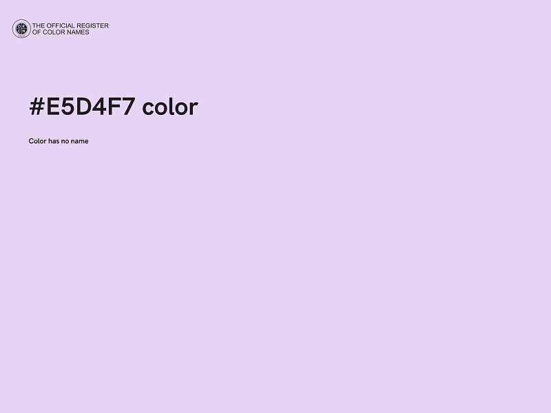 #E5D4F7 color image