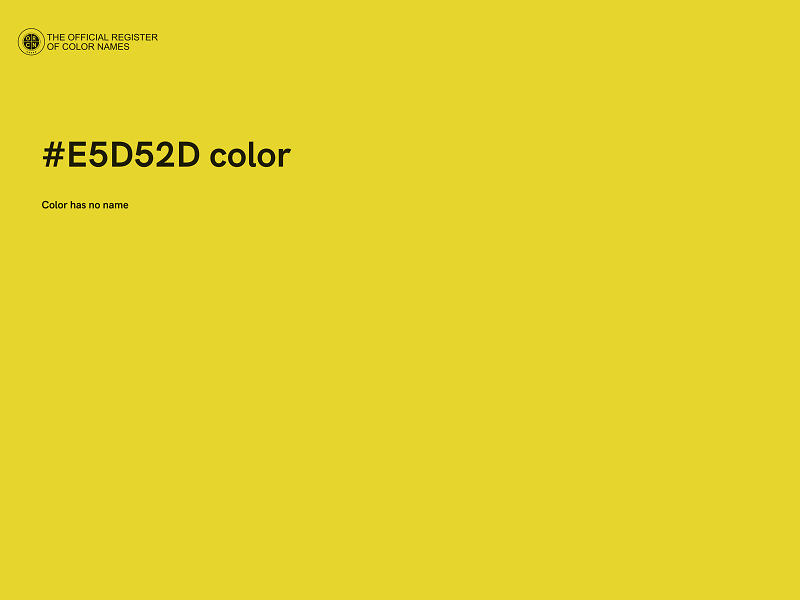 #E5D52D color image