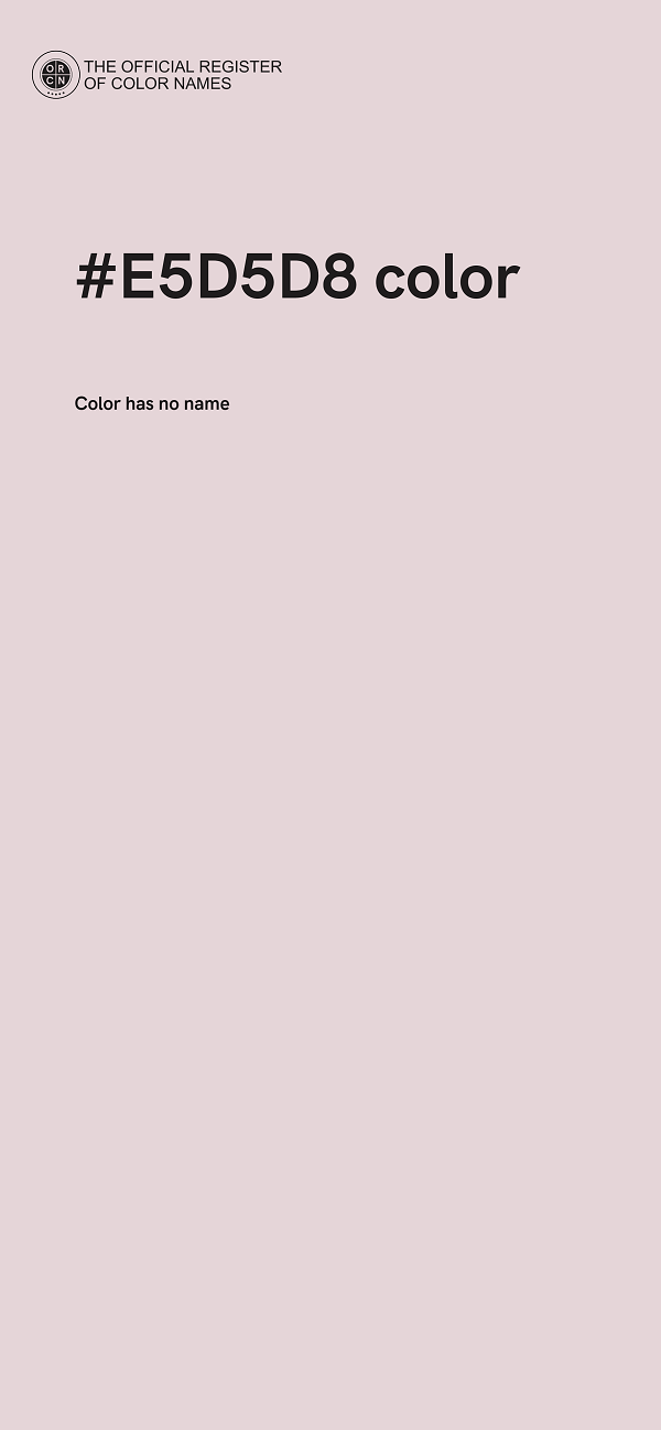 #E5D5D8 color image