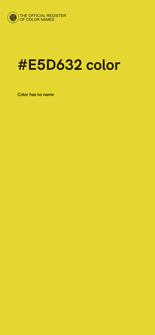 #E5D632 color image