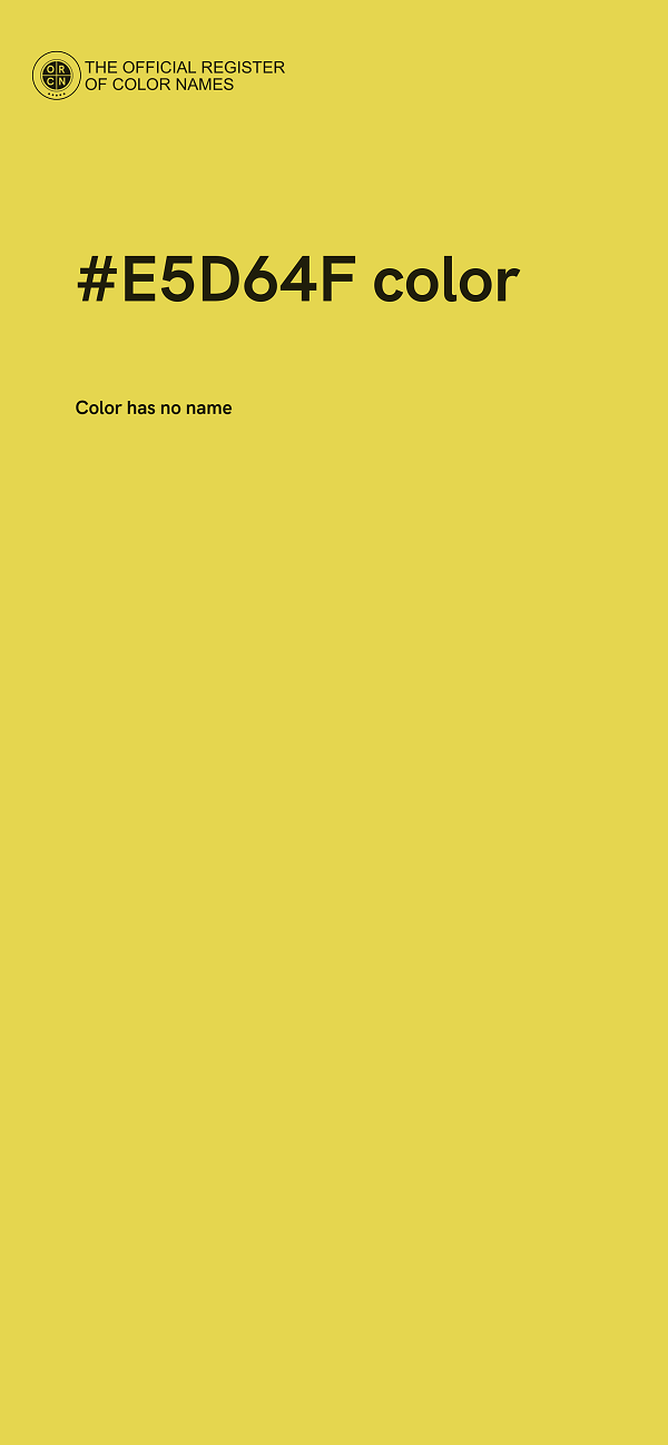 #E5D64F color image