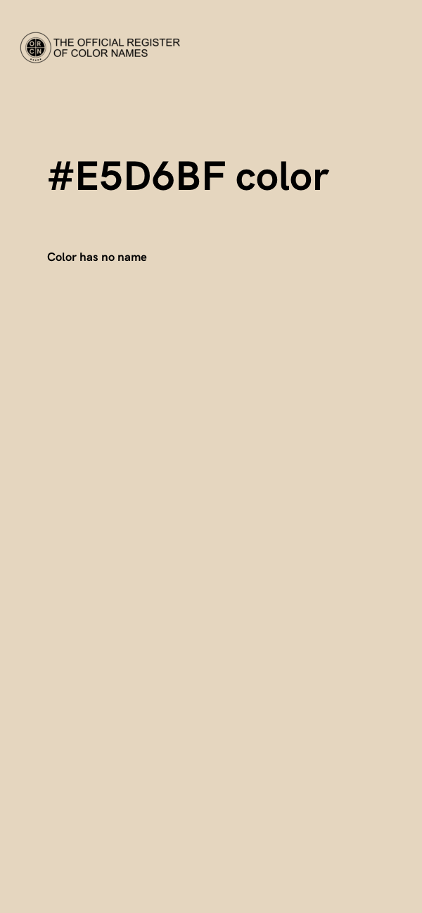 #E5D6BF color image