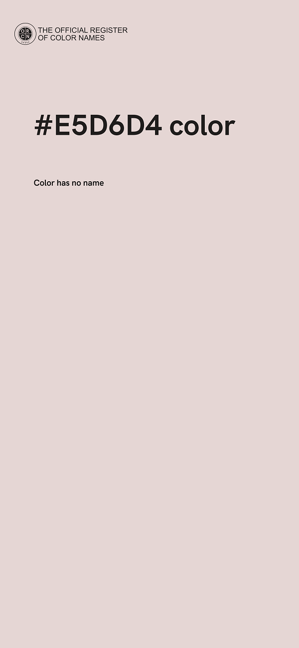 #E5D6D4 color image