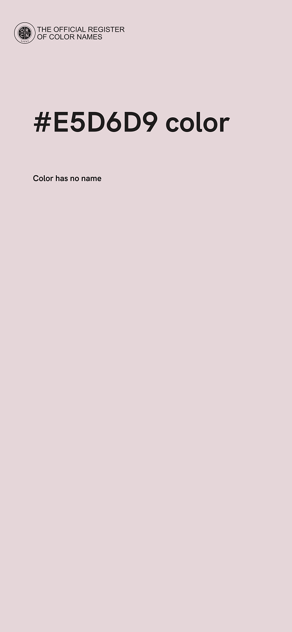 #E5D6D9 color image