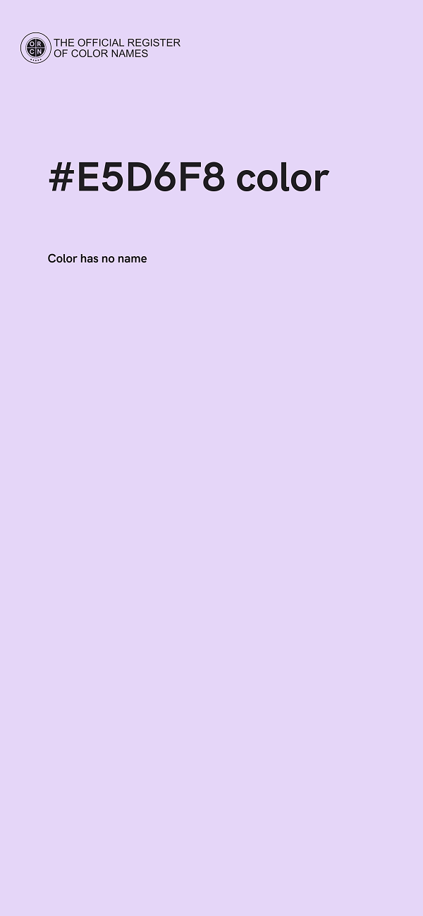 #E5D6F8 color image