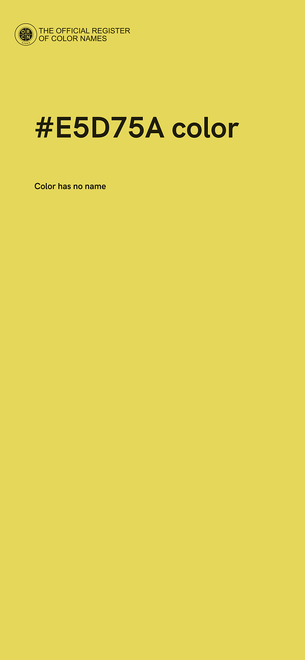#E5D75A color image