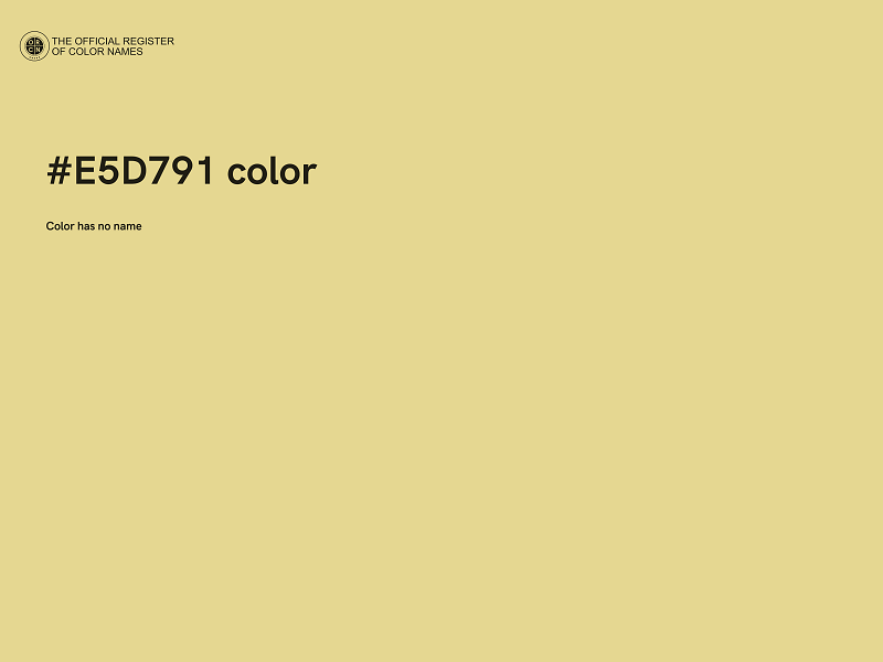 #E5D791 color image