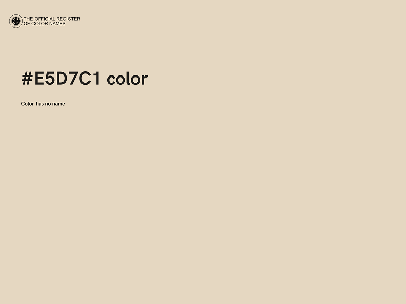 #E5D7C1 color image