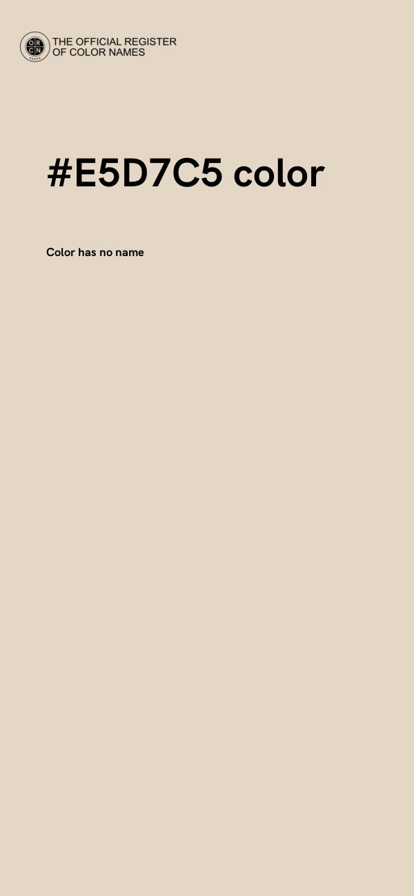 #E5D7C5 color image