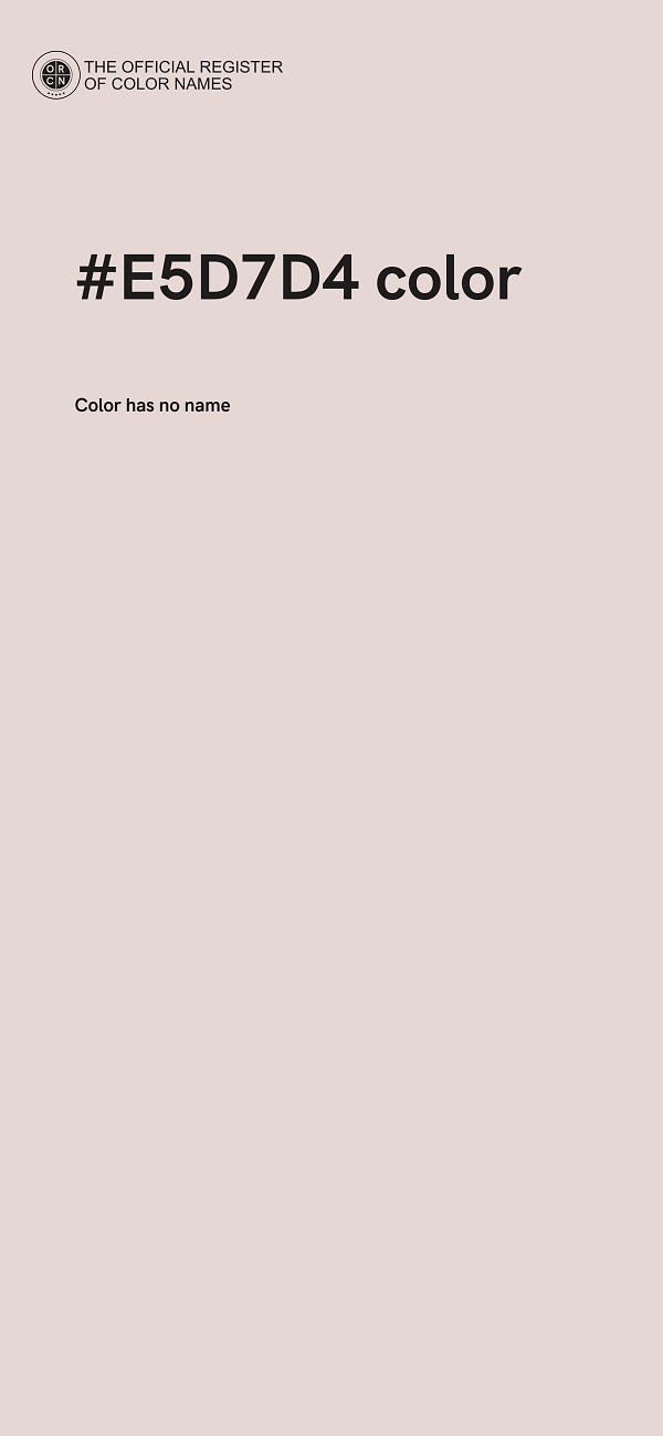 #E5D7D4 color image